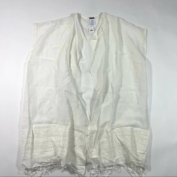 New J Crew Lightweight Beach Poncho In Eyelet - Picture 2 of 5